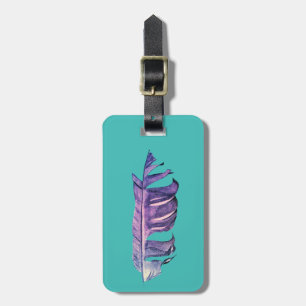Originalillustration av bran Feather teckning Bagagebricka