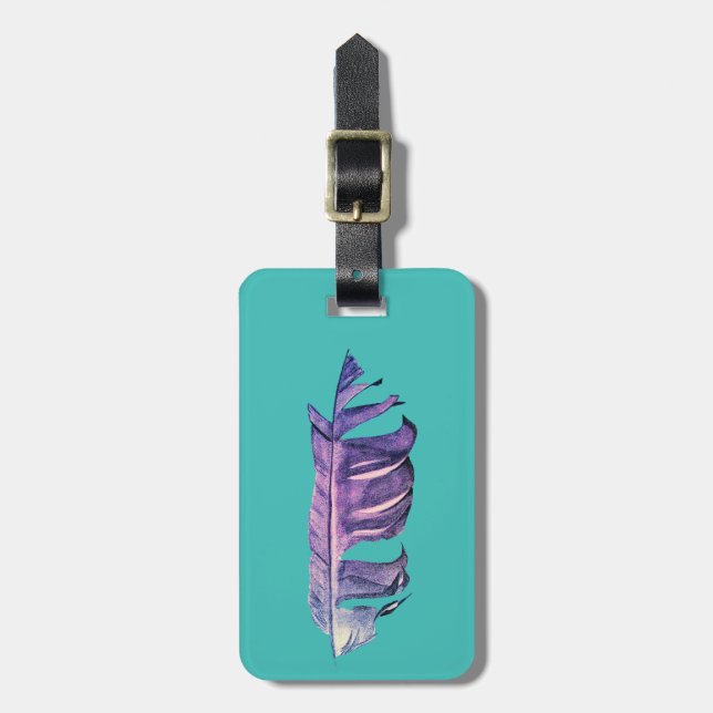 Originalillustration av bran Feather teckning Bagagebricka (Vertikal Framsida)