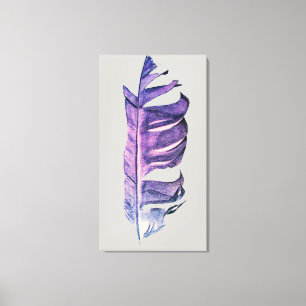 Originalillustration av bran Feather teckning Canvastryck