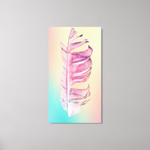 Originalillustration av bran Feather teckning Canvastryck