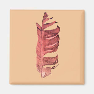 Originalillustration av bran Feather teckning Magnet