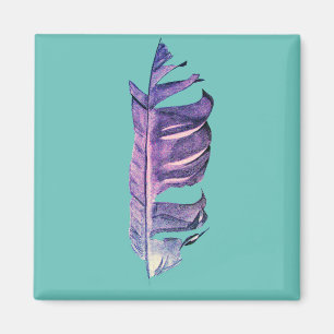 Originalillustration av bran Feather teckning Magnet