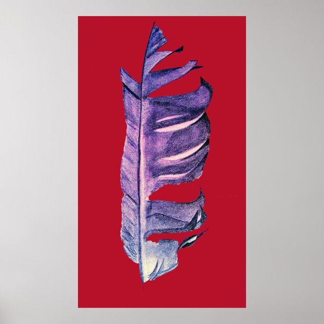 Originalillustration av bran Feather teckning Poster (Framsidan)
