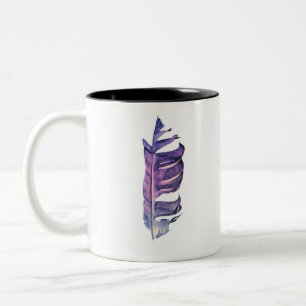 Originalillustration av bran Feather teckning Två-Tonad Mugg