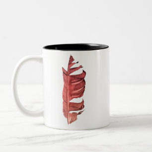 Originalillustration av bran Feather teckning Två-Tonad Mugg