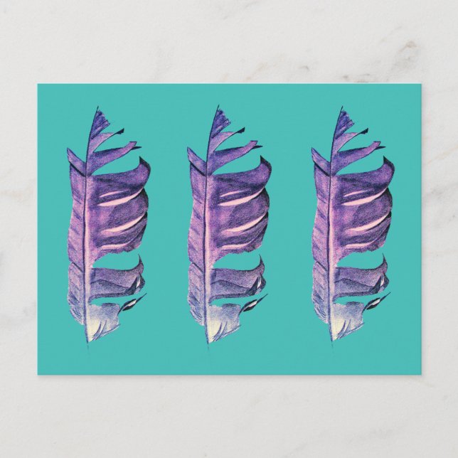 Originalillustration av bran Feather teckning Vykort (Framsida)