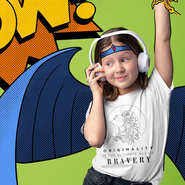 Originaliteten är Modig T-shirt för flickor i Kärl (Skapare uppladdad)