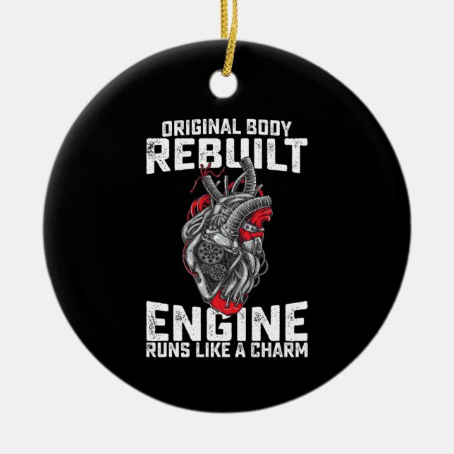 Originalkaross Rebuilt motor går som en dröm Julgransprydnad Keramik (Framsidan)