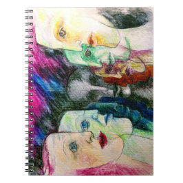 Originalkonssurrealism i toppen färg anteckningsbok