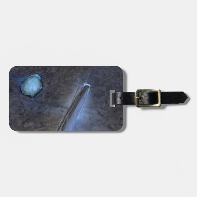 Originalkonst: "Eeny, meeny, miny, moe.." Bagagebricka (Horisontell Framsida)