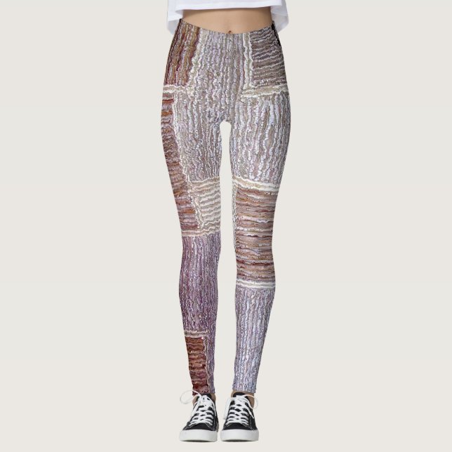 Originallädermatarfartyg struktur leggings (Framsida)