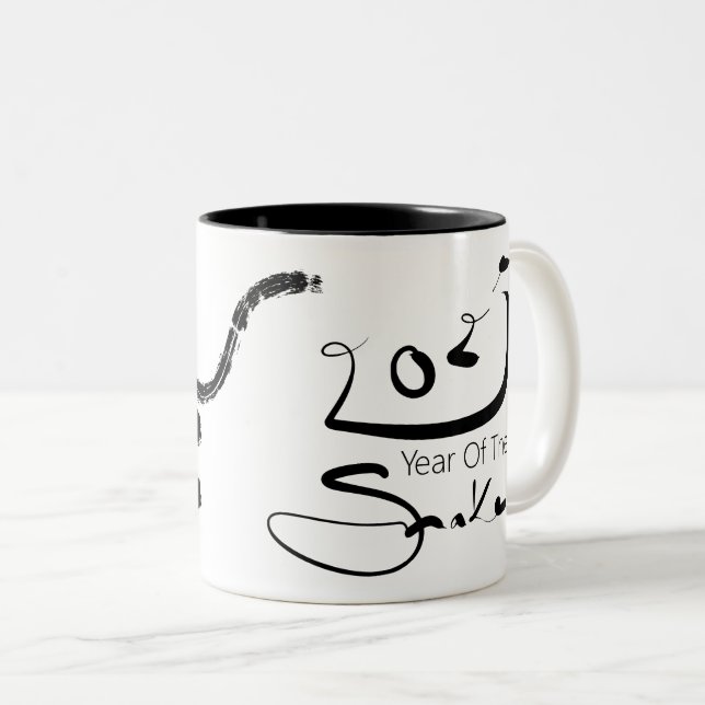 Originalmålning 2, kinesisk nyårslösning 2025 TM Två-Tonad Mugg (Framsida höger)