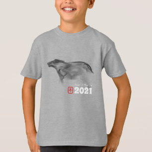 Originalmålning av OX Kinesiska nyår 2021 barn T T Shirt