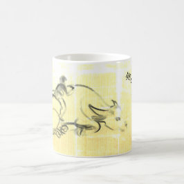 Originalmålning Vatten Buffalo Child Ox Year WM Kaffemugg