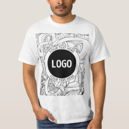 Originalmodern linjegrafik och din Logotyp T Shirt