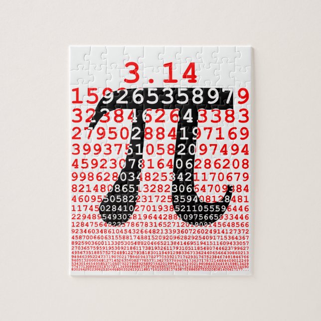 Originalnummer pi dag, matematisk symbol pussel (Vertikal)