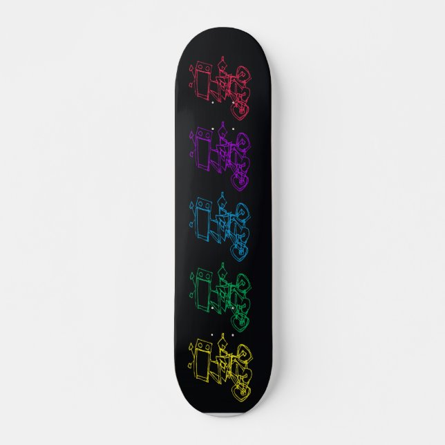 Originalskateboard för JKreutzer Artworks Skateboard Bräda 19,5 Cm (Framsida)