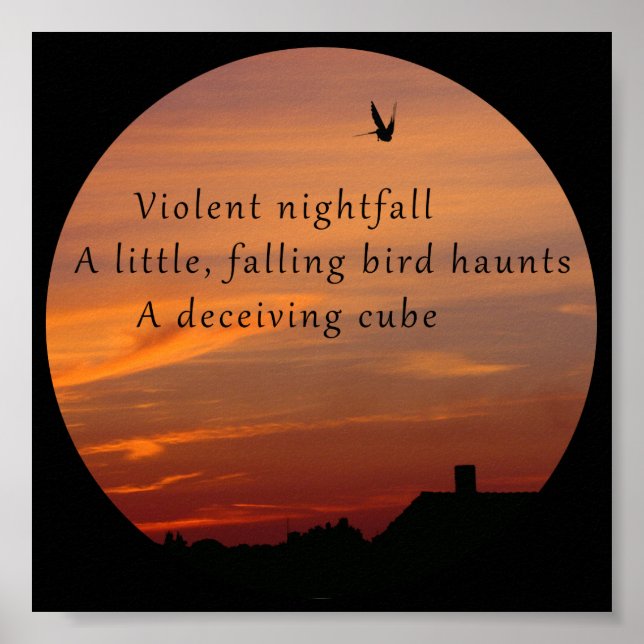 Originalskrivande Foto Haiku Poems Kärlek Fine Art Poster (Framsidan)