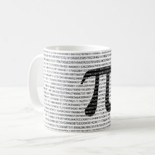 Originalsvart nummer pi dag, matematisk symbol kaffemugg