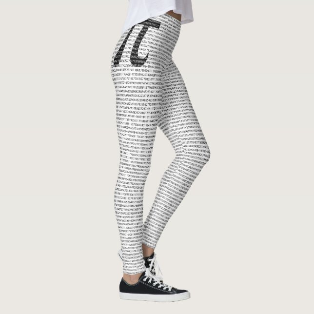 Originalsvart nummer pi dag, matematisk symbol leggings (Höger)