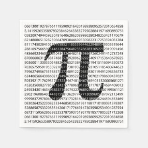 Originalsvart nummer pi dag matematisk symbol pappersservett