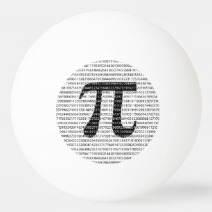 Originalsvart nummer pi dag, matematisk symbol pingisboll