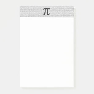 Originalsvart nummer pi dag, matematisk symbol post-it block