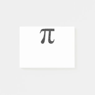 Originalsvart nummer pi dag, matematisk symbol post-it block