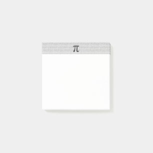 Originalsvart nummer pi dag, matematisk symbol post-it block