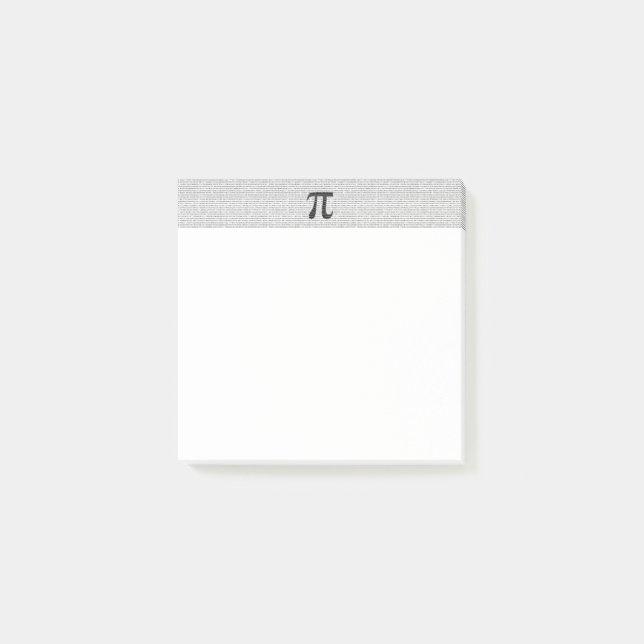 Originalsvart nummer pi dag, matematisk symbol post-it block (Framsida)