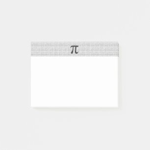 Originalsvart nummer pi dag, matematisk symbol post-it block