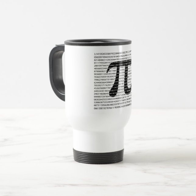 Originalsvart nummer pi dag, matematisk symbol resemugg (Framsida vänster)