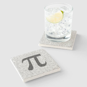 Originalsvart nummer pi dag, matematisk symbol underlägg sten
