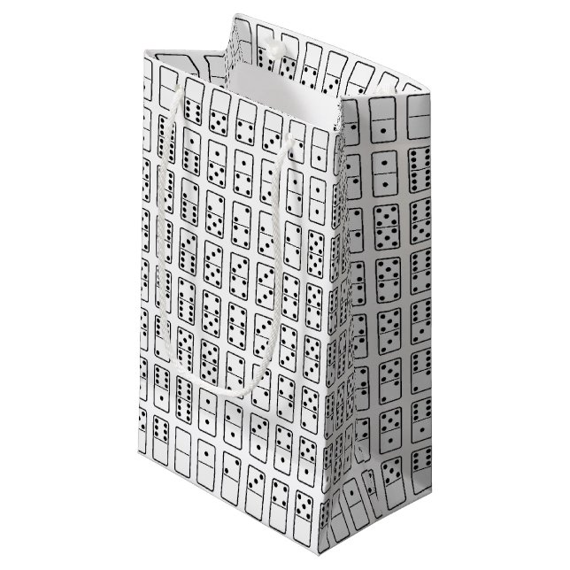 Originalsymboler för svart och vitt Domino (Framsidan Vinklad)