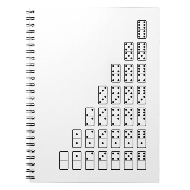 Originalsymboler för svart och vitt Domino Anteckningsbok (Framsidan)