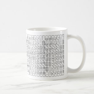 Originalsymboler för svart och vitt Domino Kaffemugg