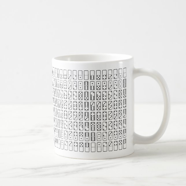 Originalsymboler för svart och vitt Domino Kaffemugg (Höger)