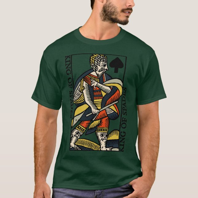 Originalt standardtecken för spelande d Kung av S T Shirt (Framsida)