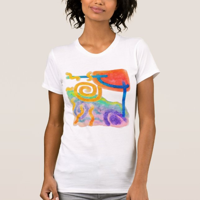 Originalteckning av Abstrakt till Bära T Shirt (Framsida)