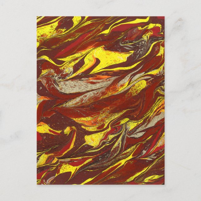 Originalteckning av abstrakt vykort (Framsida)