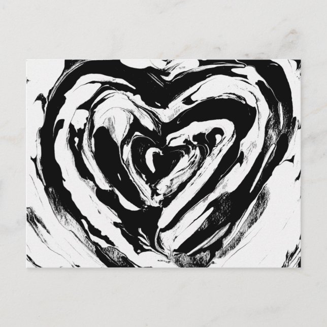 Originalteckning av abstrakt vykort (Framsida)