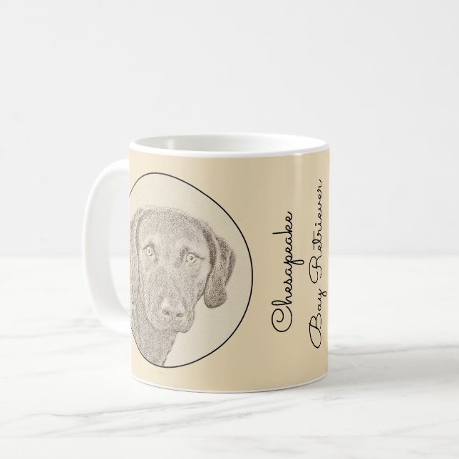 Originalteckning av återtagningsruta för chesapeak kaffemugg (Framsida vänster)