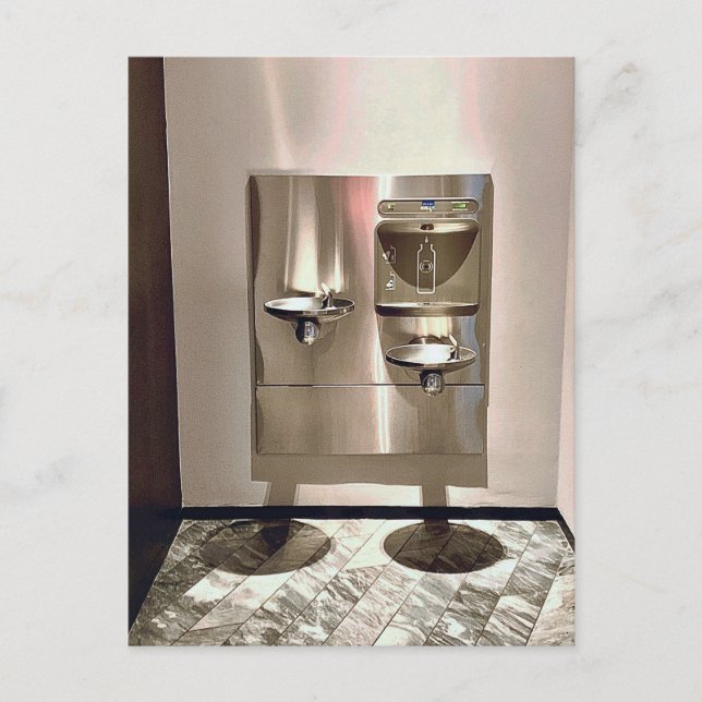 originalteckning Fontän i Faith Vykort (Framsida)