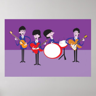Originalteckning inspirerad av Fab Four Poster