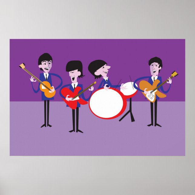 Originalteckning inspirerad av Fab Four Poster (Framsidan)