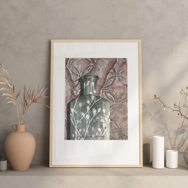 Originalteckning Vintage Flaska & Foliage Poster (Skapare uppladdad)