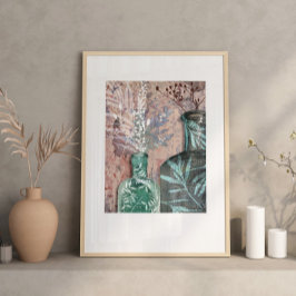 Originalteckning Vintage Flaska & Foliage Poster