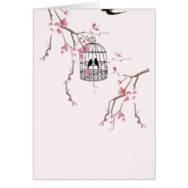 Originalteckningar av körsbärsbärsbilder med blomm hälsningskort