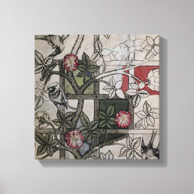 Originalteckningar för Trellis-tapet-design, 1 Canvastryck (Framsida)