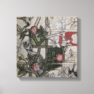 Originalteckningar för Trellis-tapet-design, 1 Canvastryck